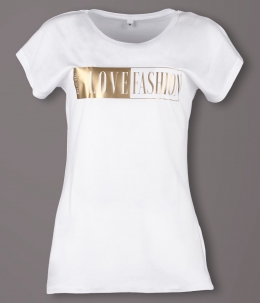 Fashion T-Shirts für Brautig mit Gold-Metalic [Flexdruck]